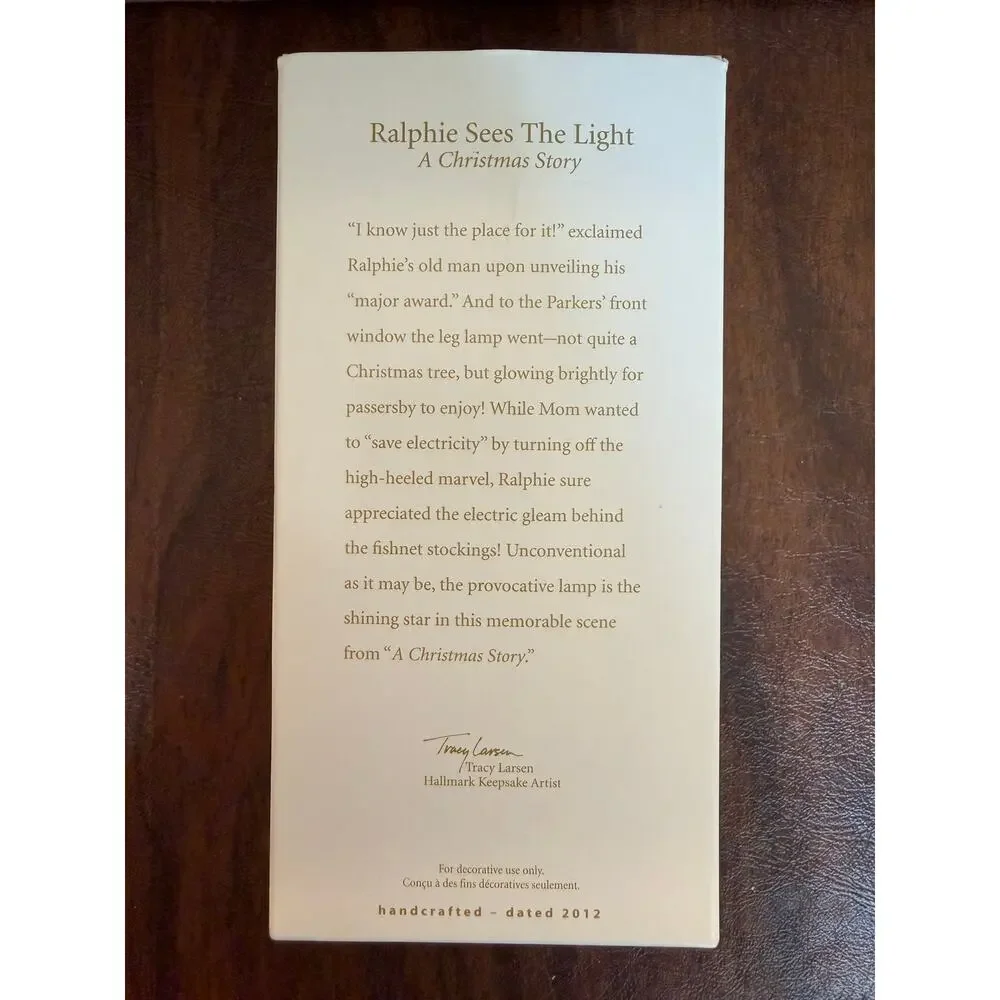 A Christmas Story Ralphie Sees The Light Leg lamp 2012 Hallmark Keepsake